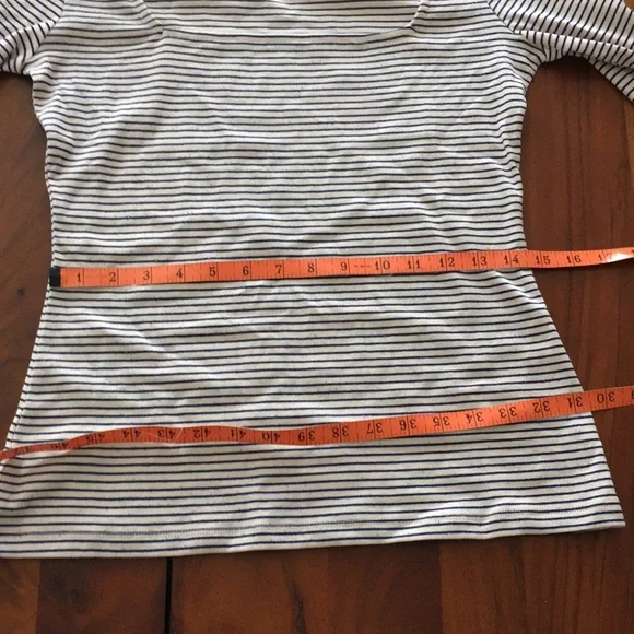 NWT Boden sparkle stripe square neck cotton stretch top M 8-10 - Picture 8 of 8